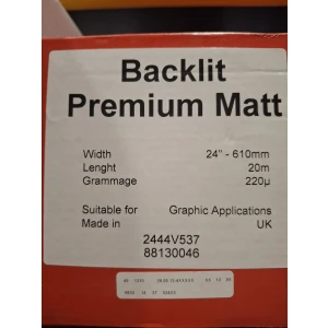 Ploterpapīrs 610x20m Backlit Premium Matt 270g, 2444V537