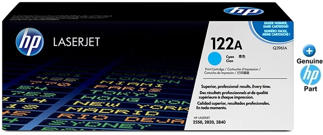 Q3961A | HP 122A | Original HP Toner Cartridge - Cyan 4000lpp