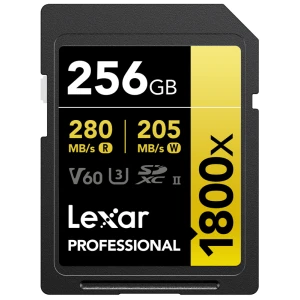 Lexar Pro 1800x SDXC U3 (V60) UHS-II R270/W180 256GB