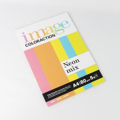 Image Coloraction Neon mix  papīrs 80 gm2 A4 50 lpp(5 krāsas)