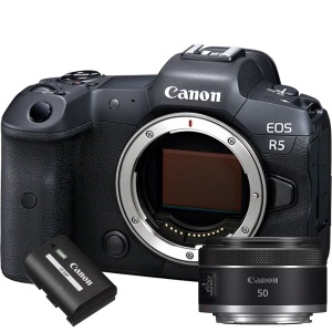 Canon EOS R5 Body + RF50 F1.8 + LP-E6P